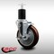 Service Caster 5'' SS Maroon Poly Swivel 1-3/4'' Expanding Stem Caster with Brake SCC-SSEX20S514-PPUB-MRN-TLB-134 - alternate 2